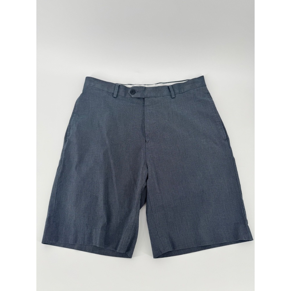 Daniel Cremieux Signature Collection Blue Grey Shorts Mens 32W Cotton Tencel